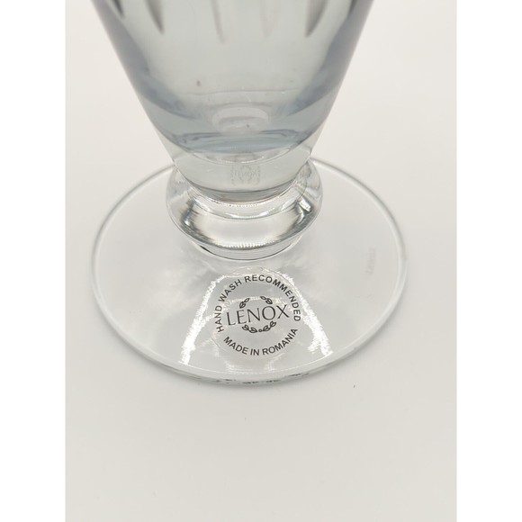 Lenox British Glass Colonial Green Scenic Etched Palm Tea Glasses Set of 6 - Picture 7 of 7